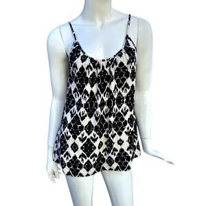 Ann Taylor Loft Linen Rayon Blend Spaghetti Strap BoHo Tank Top Women's Size XS